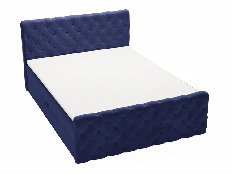 Boxspringbett mit Bettkasten 180x200 Lunaris Blau