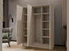 Kleiderschrank mit Spiegel 150 cm Lucca Kaschmir mit goldenen Griffen
