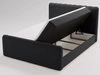 Boxspringbett mit Bettkasten 180x200 Osteno Schwarz