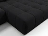 Ecksofa L-Form mit Schlaffunktion und Bettkasten Tulio Rechts Schwarz