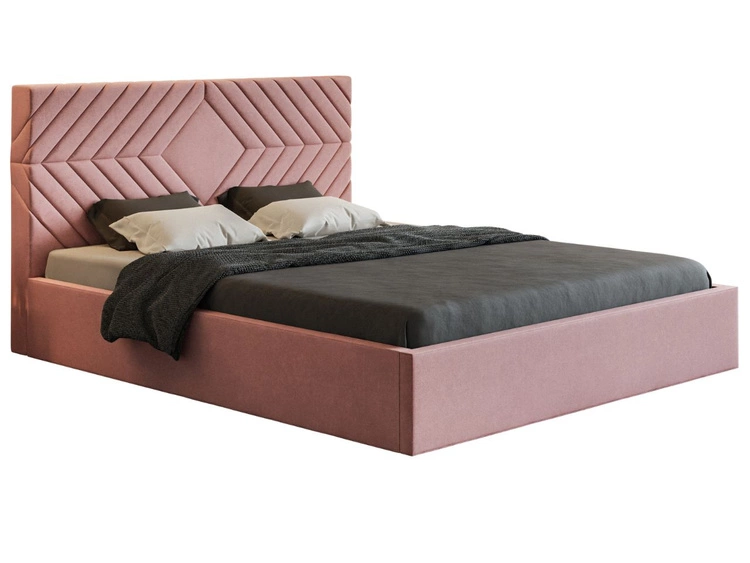 Polsterbett mit Bettkasten und Lattenrost 120x200 Loris Rosa