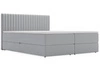 Boxspringbett mit Bettkasten 140x200 Marbella Hellgrau