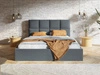 Polsterbett mit Bettkasten und Lattenrost 140x200 Malo Dunkelgrau