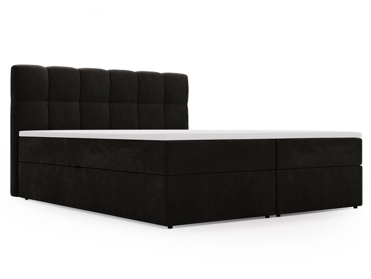 Boxspringbett mit Bettkasten 180x200 Maison Schwarz