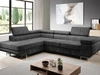 Ecksofa L-Form Links mit Schlaffunktion und Bettkasten Solam L Dunkelgrau