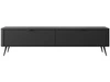 TV-Lowboard mit Türen 200 cm Latina Schwarz