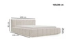 Polsterbett mit Bettkasten und Lattenrost 160x200 Orio Grau