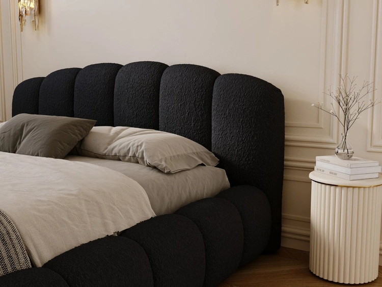 Polsterbett mit Stauraum und Lattenrost 140x200 Cloud Soft Schwarz