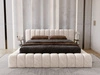 Polsterbett mit Bettkasten und Lattenrost 180x200 Italia Creme