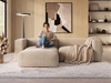 Ecksofa L-Form Links Moderne Cord Ecksofa Landi Beige