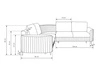 Ecksofa L-Form Links mit Schlaffunktion und Bettkasten Limon Dunkelbeige