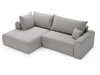 Ecksofa L-Form mit Schlaffunktion und Bettkasten Savana Bis Grau