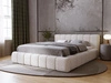 Polsterbett mit Bettkasten und Lattenrost 140x200 Orio Beige