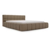 Polsterbett mit Bettkasten und Lattenrost 180x200 Alicante Boucle Braun