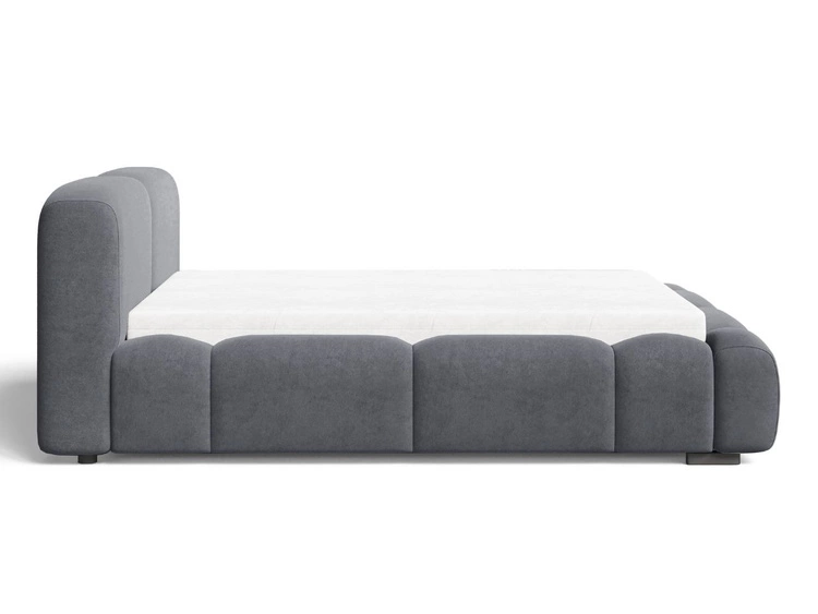 Polsterbett mit Bettkasten und Lattenrost 120x200 Aubi Dunkelgrau