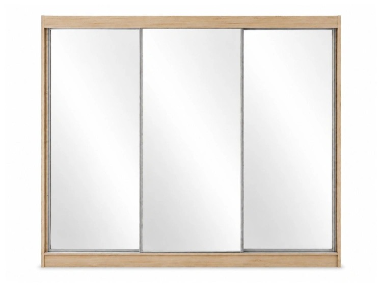 Schiebetürenschrank 250 cm mit Spiegel und LED-Beleuchtung Luzio Eiche Sonoma