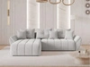 Ecksofa L-Form mit Schlaffunktion und Bettkasten Decor L Grau