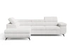 Ecksofa L-Form mit Schlaffunktion und Bettkasten Argon Links Grau