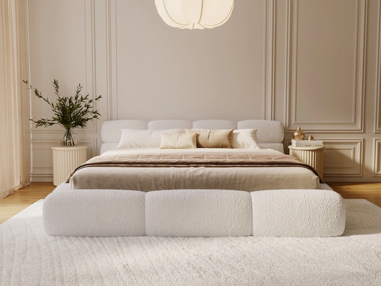 Polsterbett mit Bettkasten und Bettrost 160x200 Sweet Low Beige