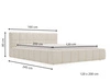 Polsterbett mit Bettkasten und Lattenrost 120x200 Alicante Braun