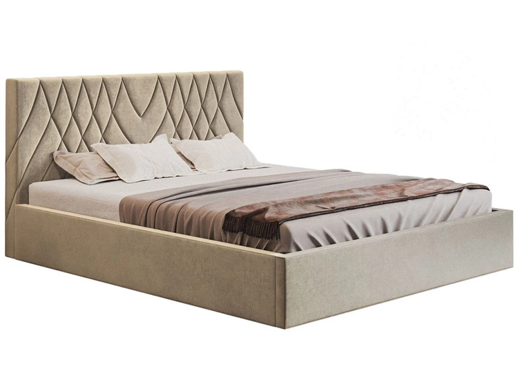 Polsterbett mit Bettkasten und Lattenrost 180x200 Andri Beige