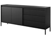 Kommode mit Türen und Schubladen 187 cm Sorano Schwarz