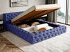 Polsterbett mit Bettkasten und Lattenrost 140x200 Palini Dunkelblau