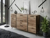 Wohnzimmer-Set im Loft-Stil auf Beinen Lunelie Eiche Flagstaff