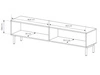  TV-Lowboard mit Türen 187 Gradimento Eiche Cremona