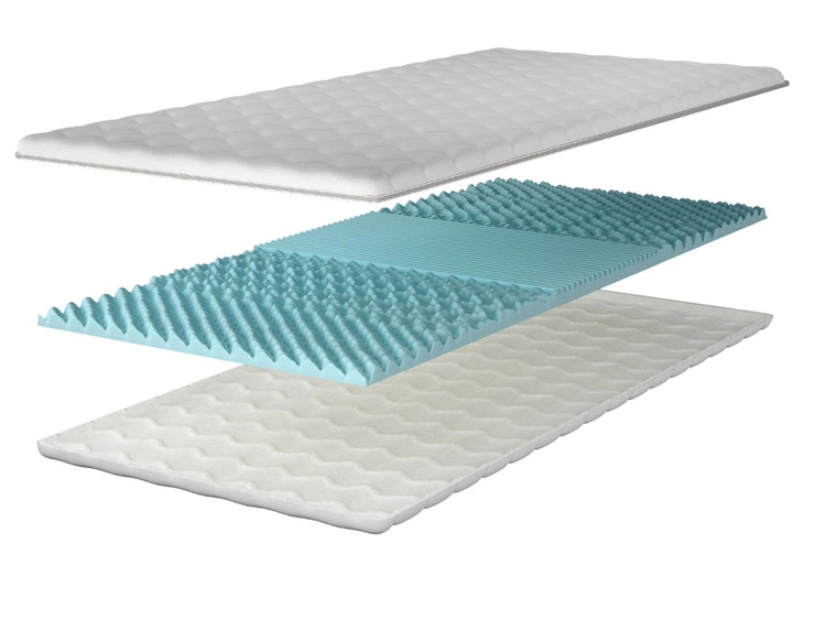 Matratzenauflage mit profilierter Schaumstoffschicht Lusso 70x200