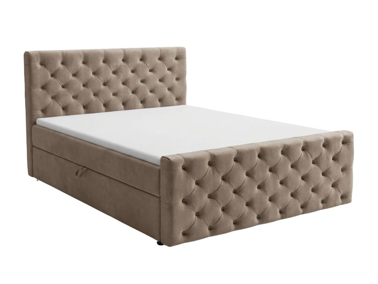 Boxspringbett mit Bettkasten 180x200 Montego Braun