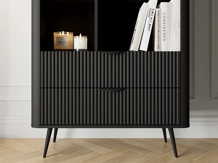 Regal mit Schubladen Latina Schwarz