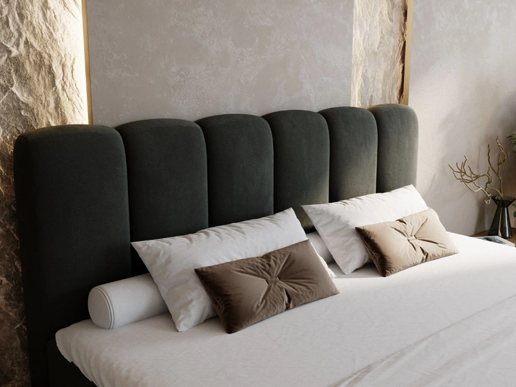 Boxspringbett mit Bettkasten 200x200 Cloud Dunkelgrau