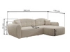 Ecksofa L-Form mit Schlaffunktion und Bettkasten Avessio Dunkelblau