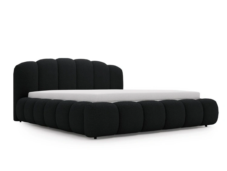 Polsterbett mit Stauraum und Lattenrost 140x200 Cloud Soft Schwarz