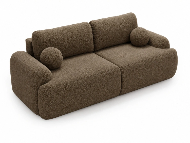 Sofa mit Schlaffunktion und Bettkasten Aurio Braun