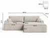 Ecksofa L-Form mit Schlaffunktion und Bettkasten Serene Rechts Beige