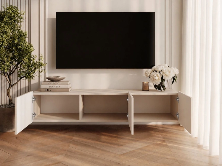 TV-Lowboard mit Türen 150 cm Kioto Cashmere