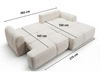 Ecksofa L-Form Links mit Schlaffunktion und Bettkasten Bonno Schwarz