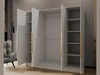 Kleiderschrank 200 cm Perugia Weiß mit goldenen Griffen