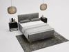 Boxspringbett mit Bettkasten 160x200 Forte Grau