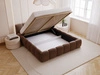 Polsterbett mit Bettkasten und Lattenrost 140x200 Cloud Low Braun