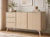 Kommode mit Türen und Schubladen Modena Beige