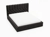 Polsterbett mit Bettkasten und Lattenrost 120x200 Roma Schwarz