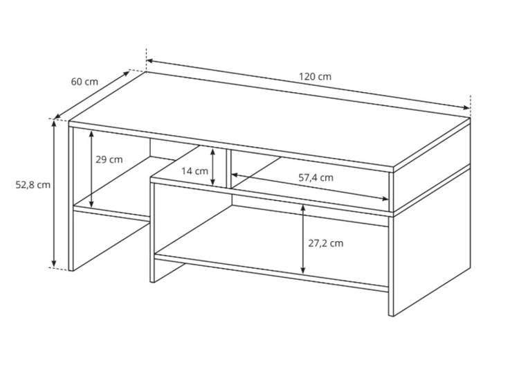Stilvoll Wohnzimmer-Set Alvano Braun, Weiß