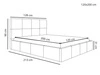 Polsterbett mit Bettkasten und Lattenrost 120x200 Malo Dunkelblau
