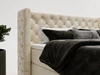 Boxspringbett mit Bettkasten 120x200 Lion Creme