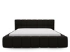 Polsterbett mit Bettkasten und Lattenrost 120x200 Alicante Boucle Schwarz