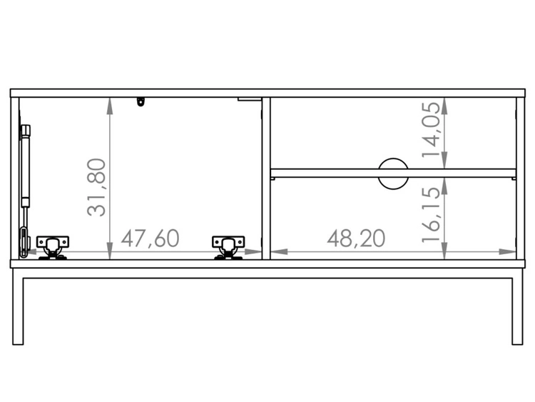 TV-Lowboard mit Türen 100 cm Soroko Schwarz