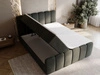Boxspringbett mit Bettkasten 140x200 Cloud Dunkelgrau